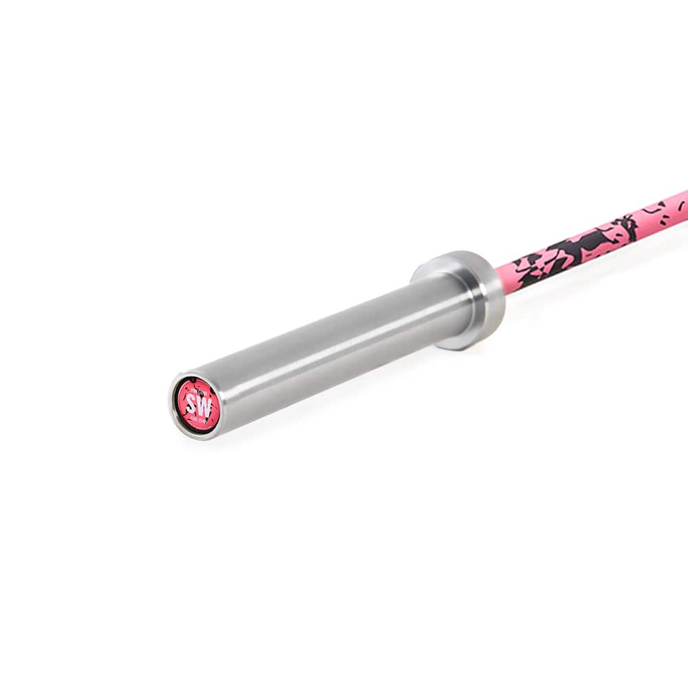 BARRA OLIMPICA 15 KG ROSA CAMO HOME-CROMO - SINGULARWOD