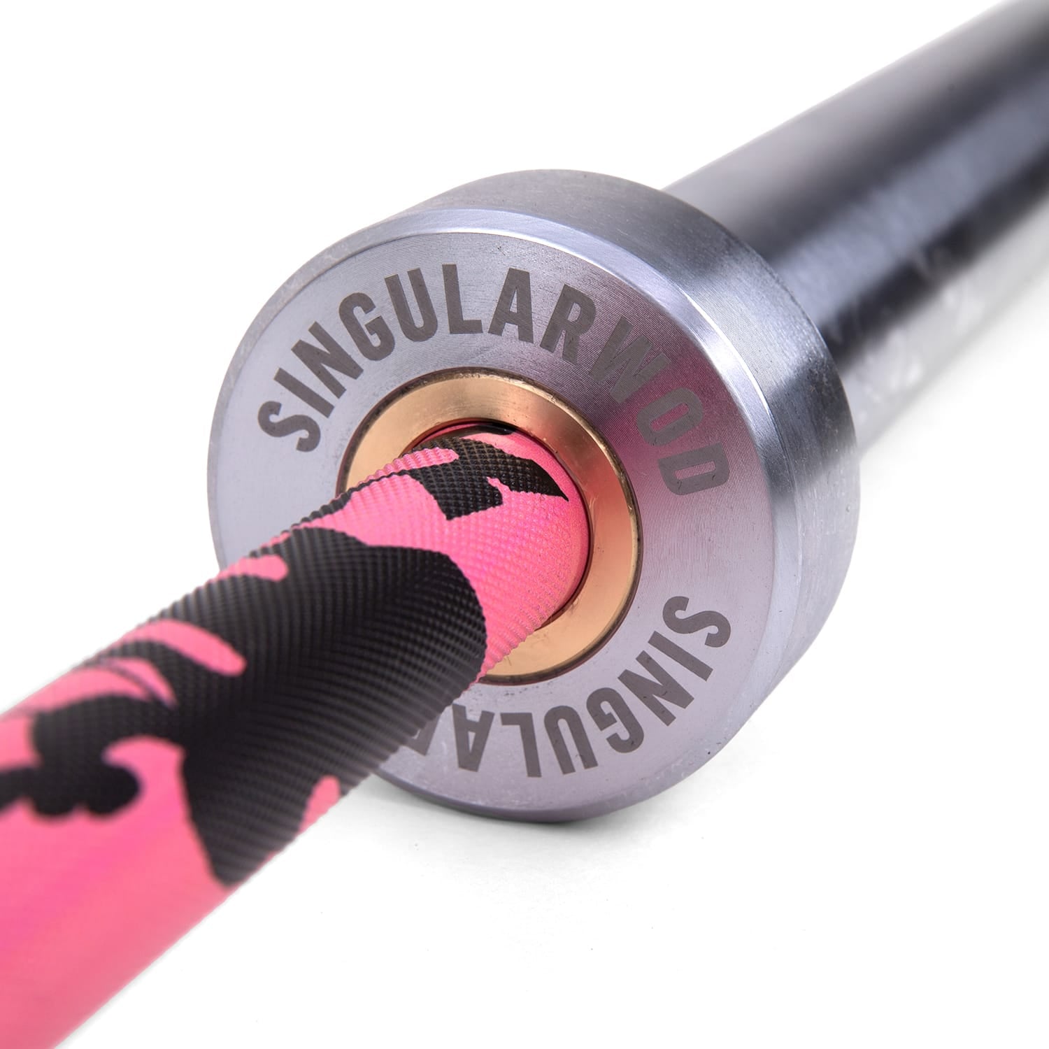 BARRA OLIMPICA 15 KG ROSA CAMO HOME-CROMO - SINGULARWOD