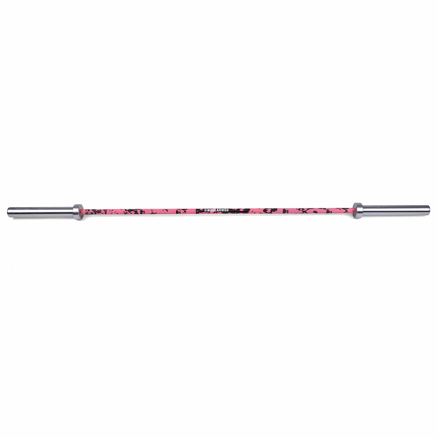 BARRE OLYMPIQUE 15 KG ROSE CAMO HOME-CHROME - SINGULARWOD