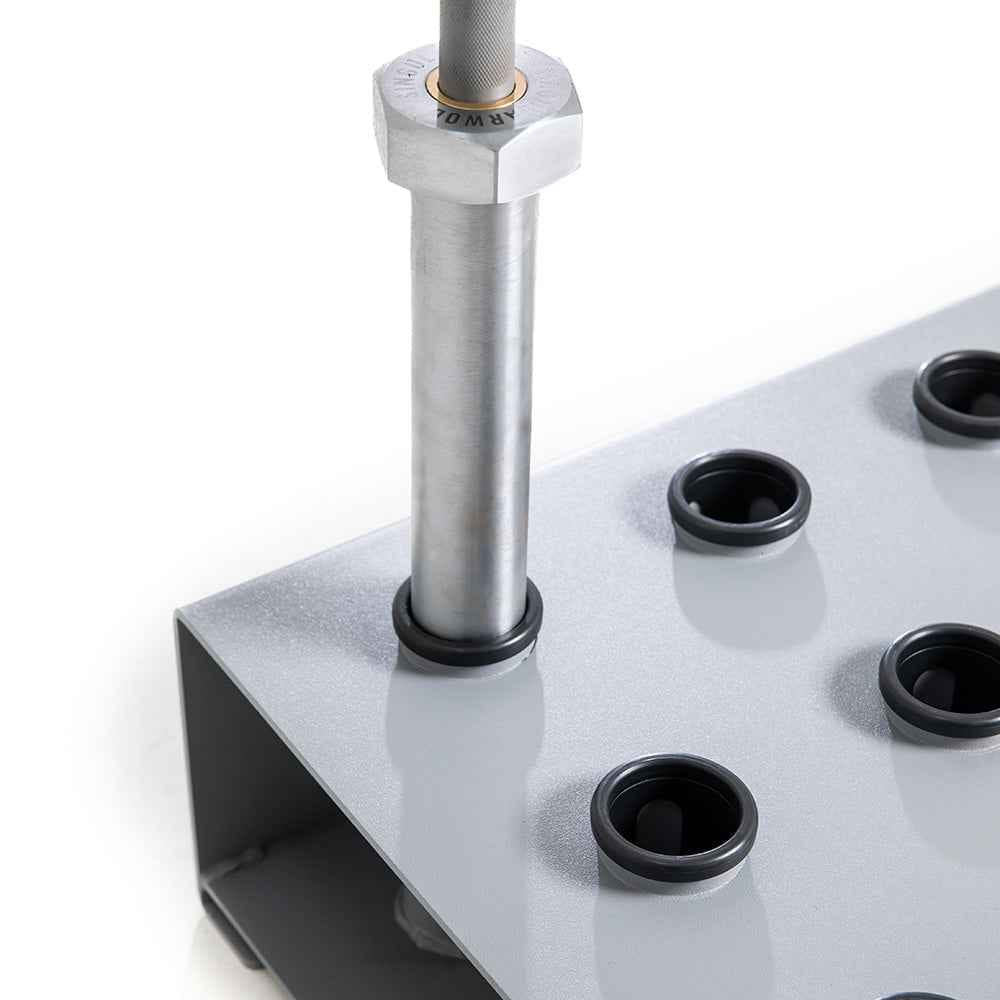SUPPORTO VERTICALE PER 9 BARRE GRIGIO