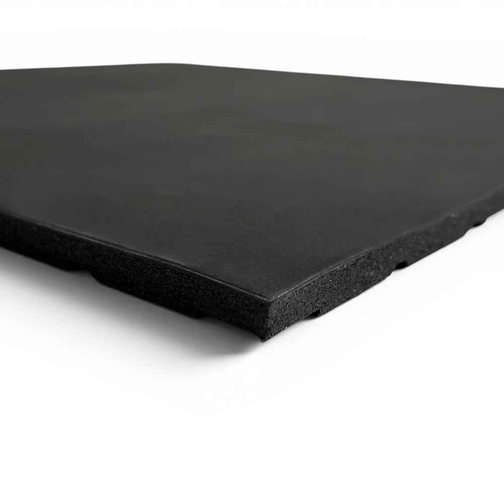 LOSETA DE CAUCHO CON LÁMINA SUPERFICIAL EPDM, 1000X1000x20 MM, NEGRO
