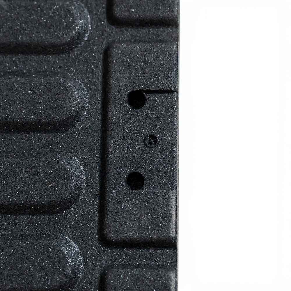 LOSETA DE CAUCHO CON LÁMINA SUPERFICIAL EPDM, 1000X1000x20 MM, NEGRO