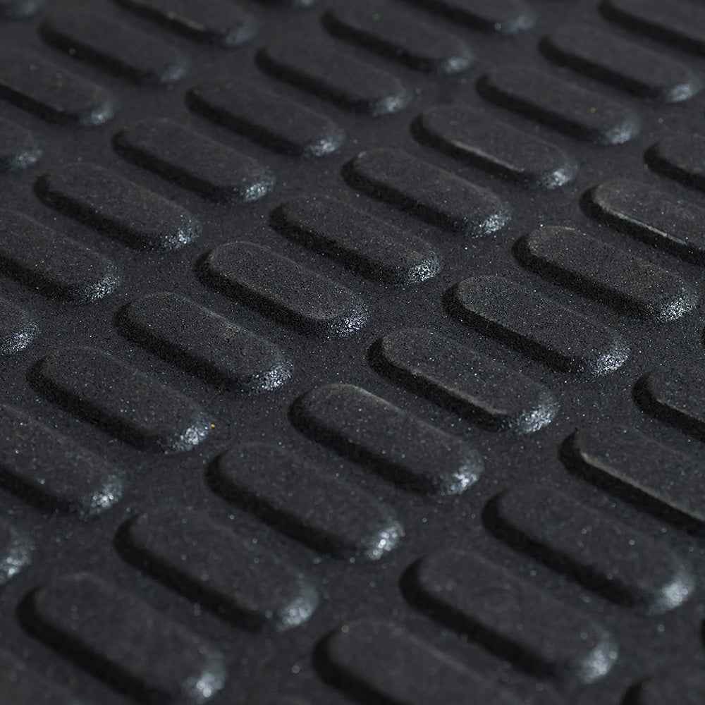 LOSETA DE CAUCHO CON LÁMINA SUPERFICIAL EPDM, 1000X1000x20 MM, NEGRO