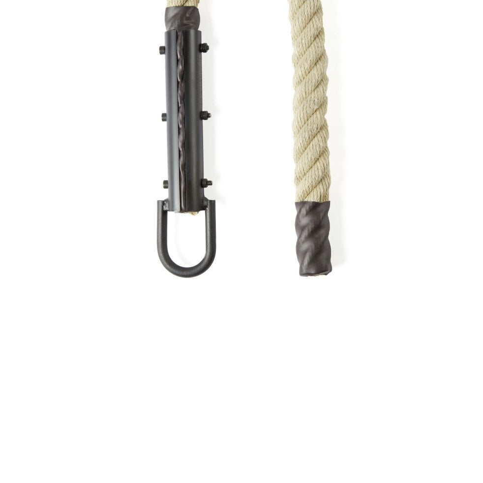CUERDA DE TREPA CÁÑAMO SINTÉTICO DE 5 M. DIAMETRO 34 MM (Anclaje Clamp Incluido) - SINGULARWOD