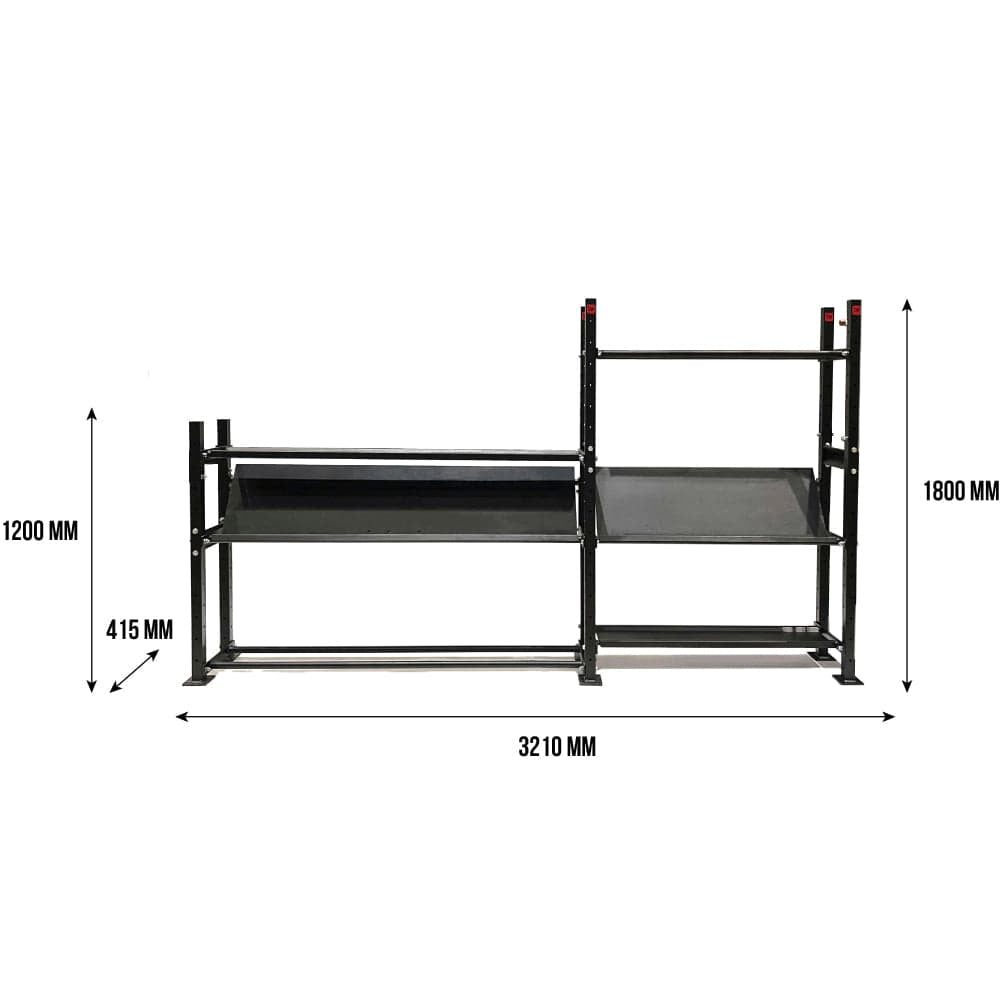 MODULAR SHELVING 120 CM HIGH (4 PILLARS) - SINGULARWOD