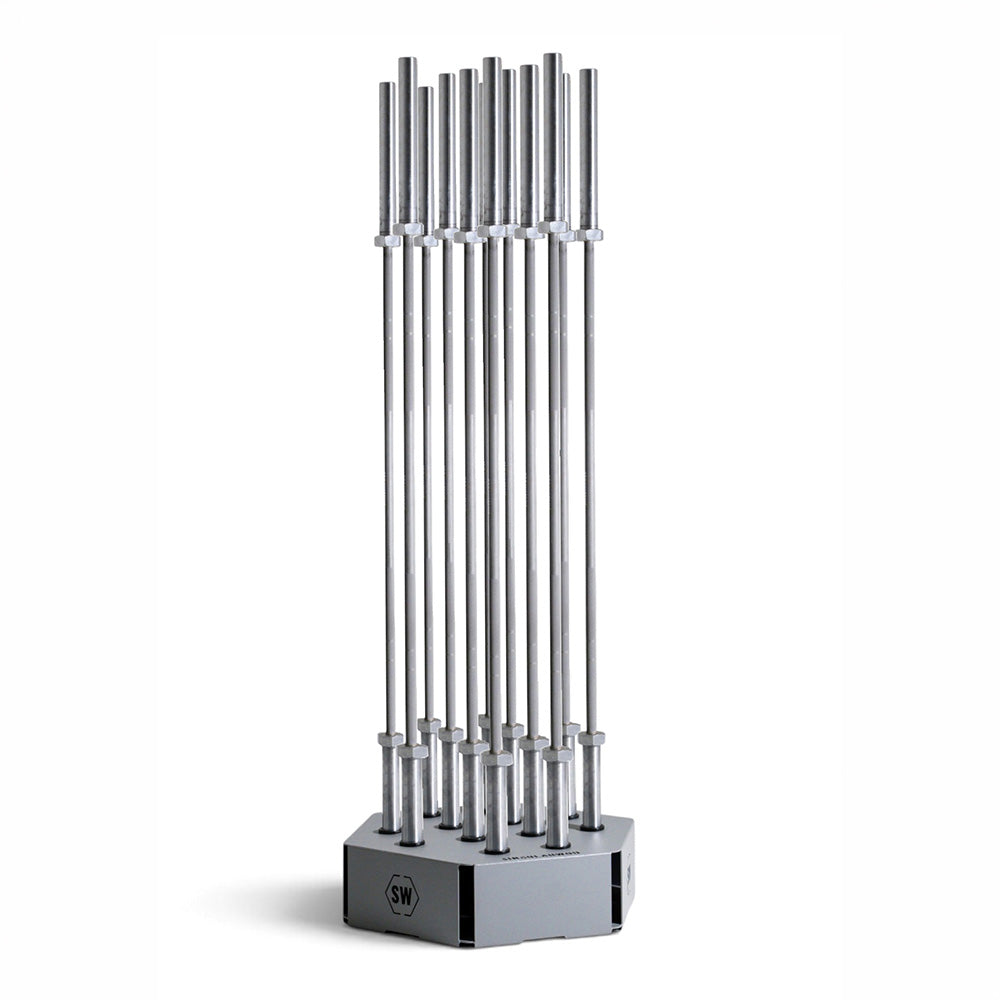 SOPORTE VERTICAL PARA 12 BARRAS GREY